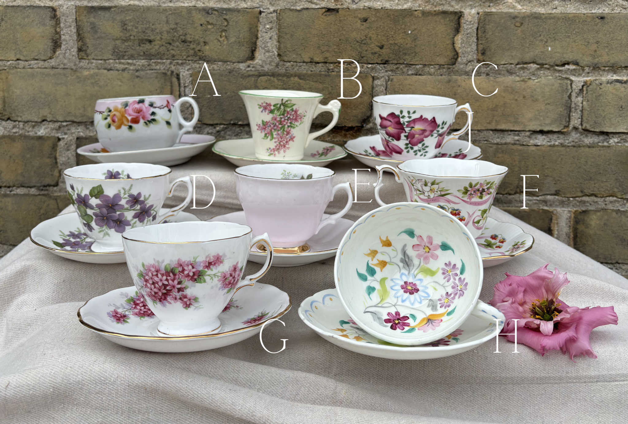 Vintage Tea Cup Arrangement