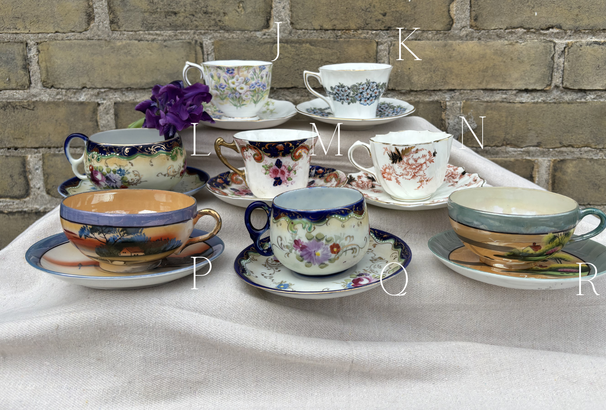 Vintage Tea Cup Arrangement