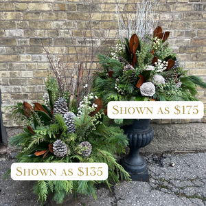 Winter White Holiday Planter