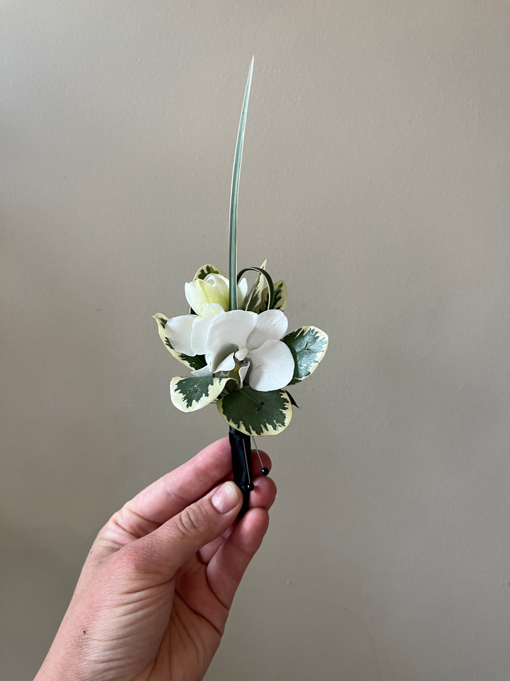 White Orchid Boutonniere
