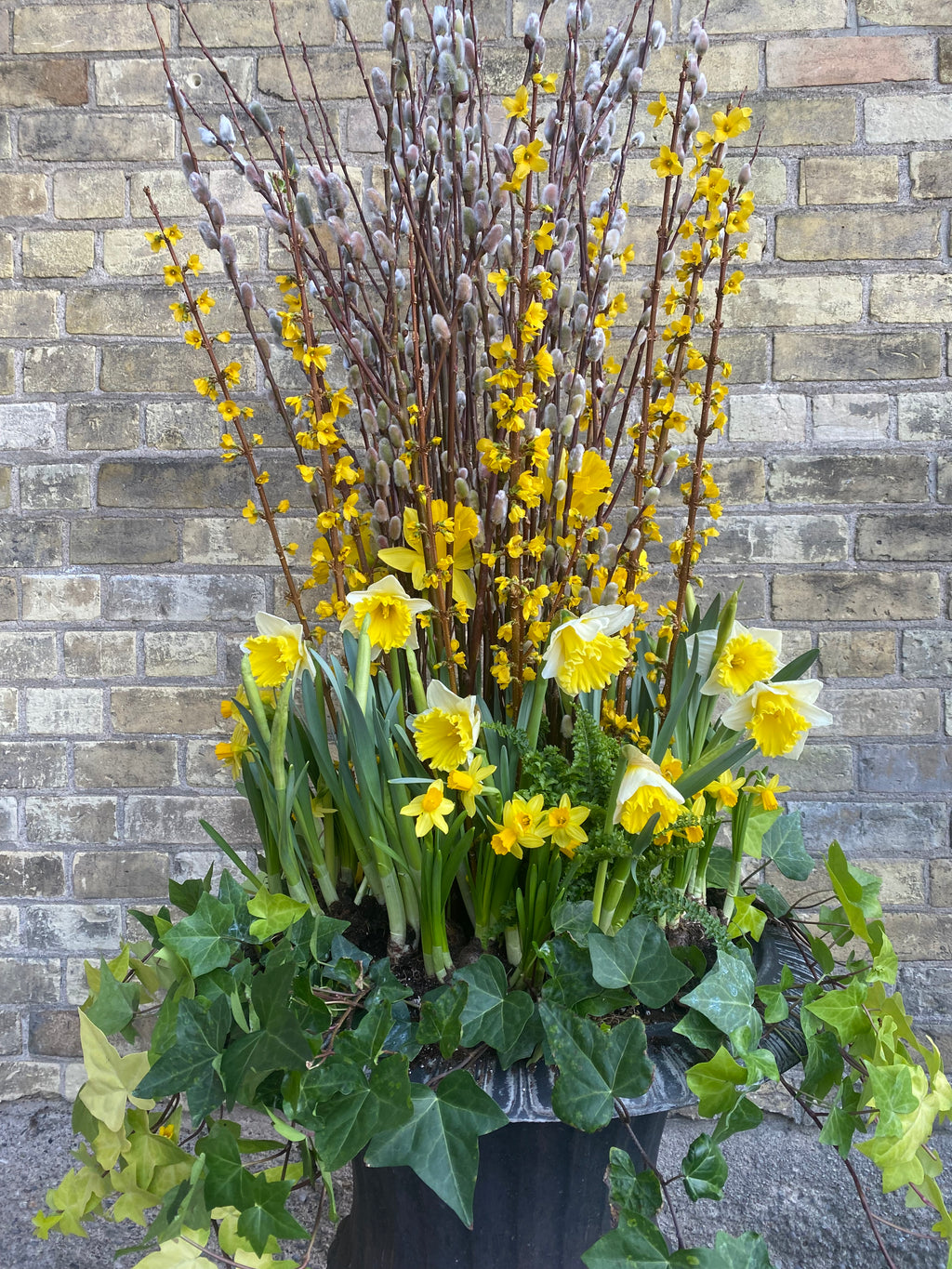 Yellow Spring Exterior Planter