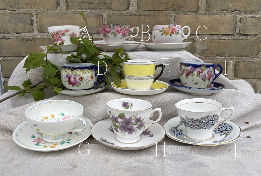 Vintage Tea Cup Arrangement