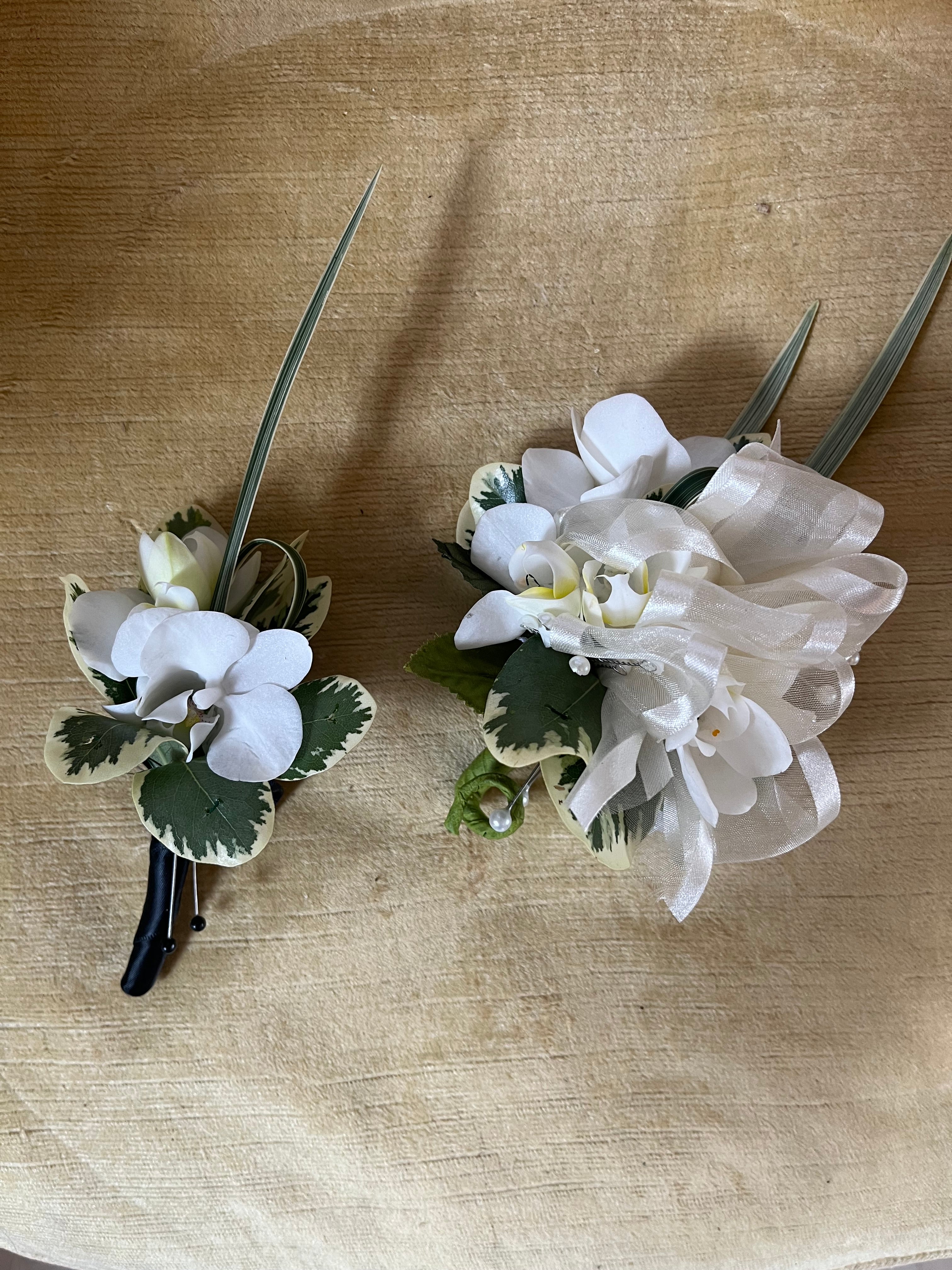 White Orchid Corsage – The House and Garden Co.
