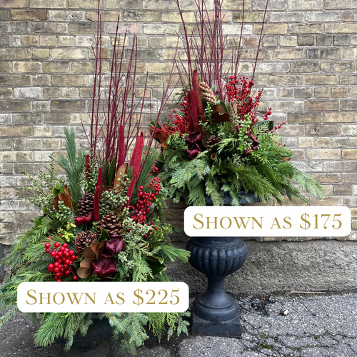 Classic Red Winter Planter