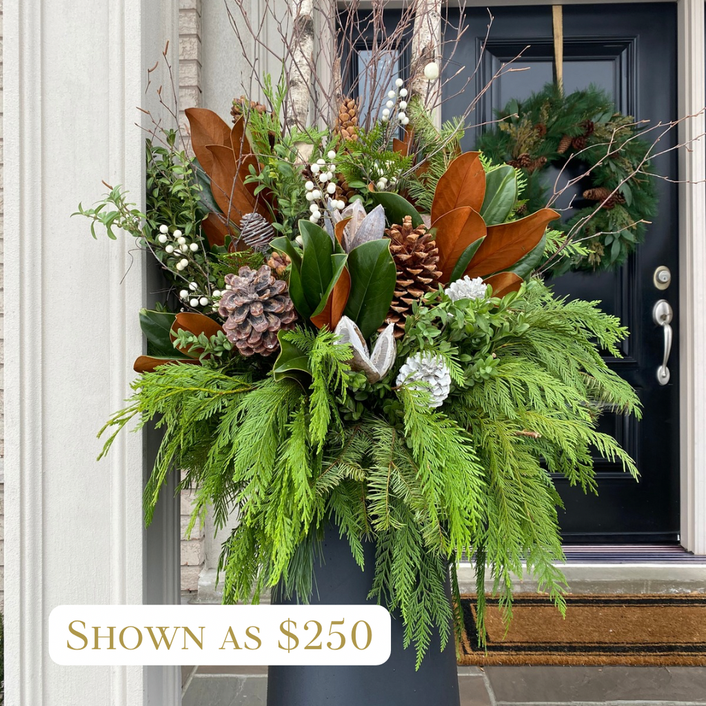 Winter White Holiday Planter