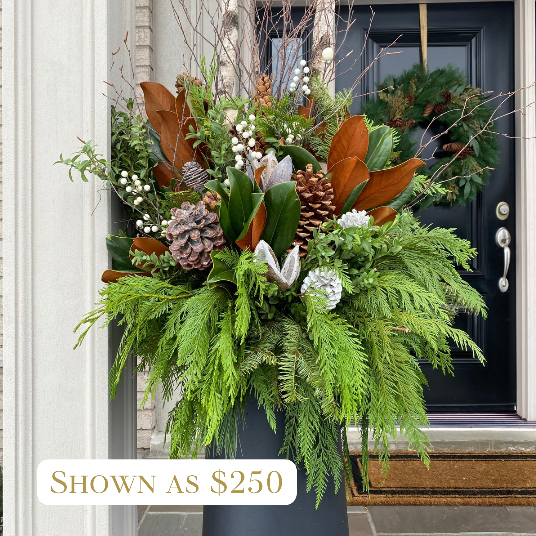 Winter White Holiday Planter