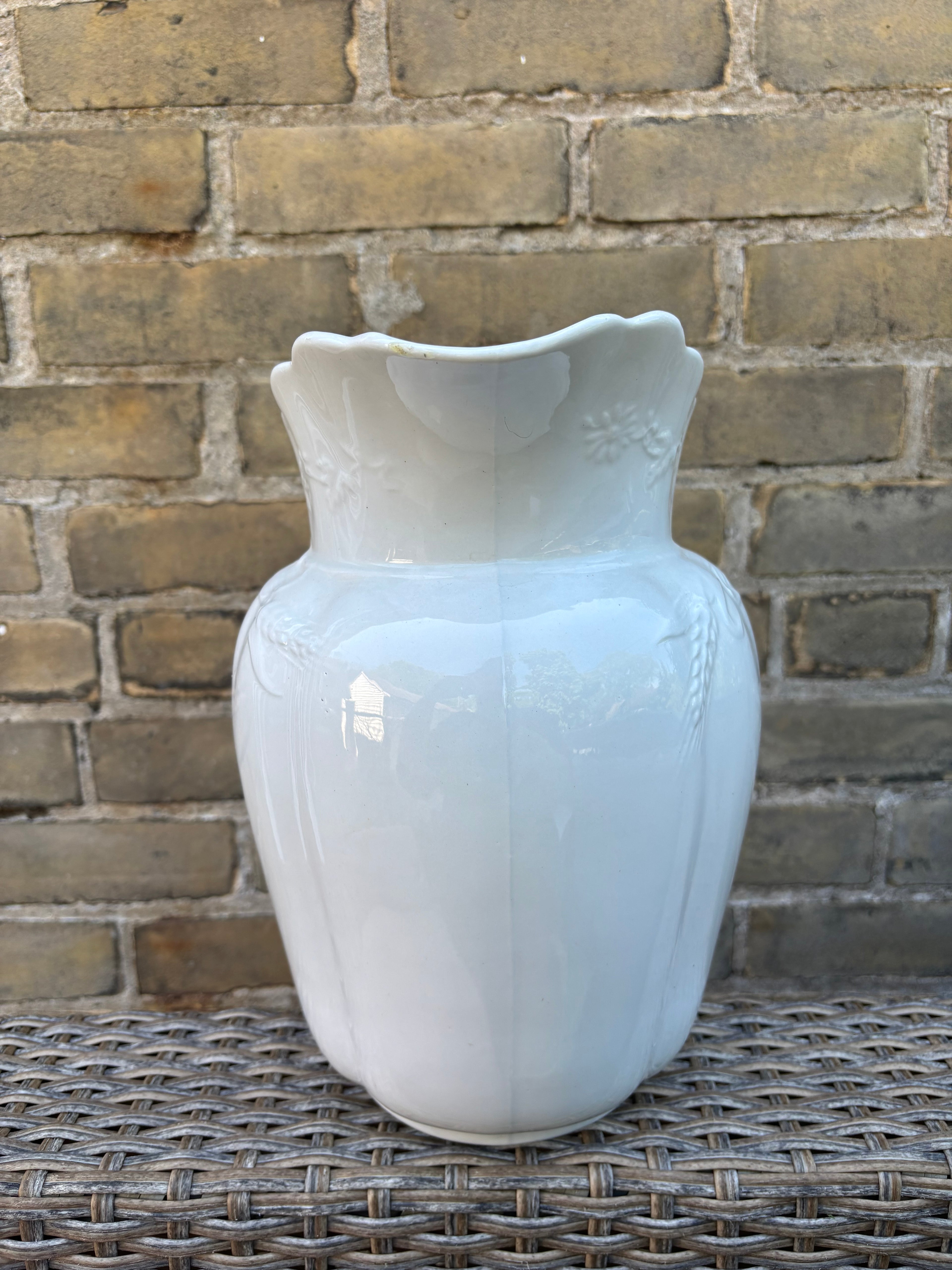 Ironstone Wheat Pattern Pitcher