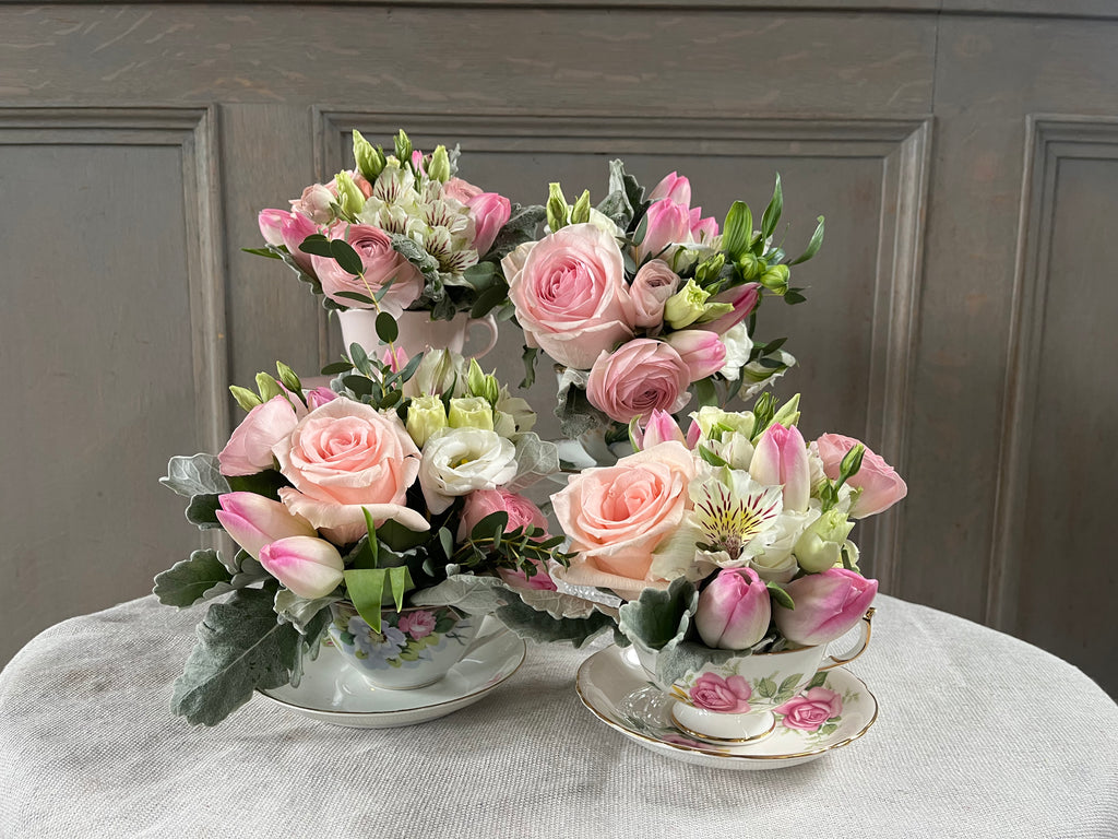 Vintage Tea Cup Arrangement