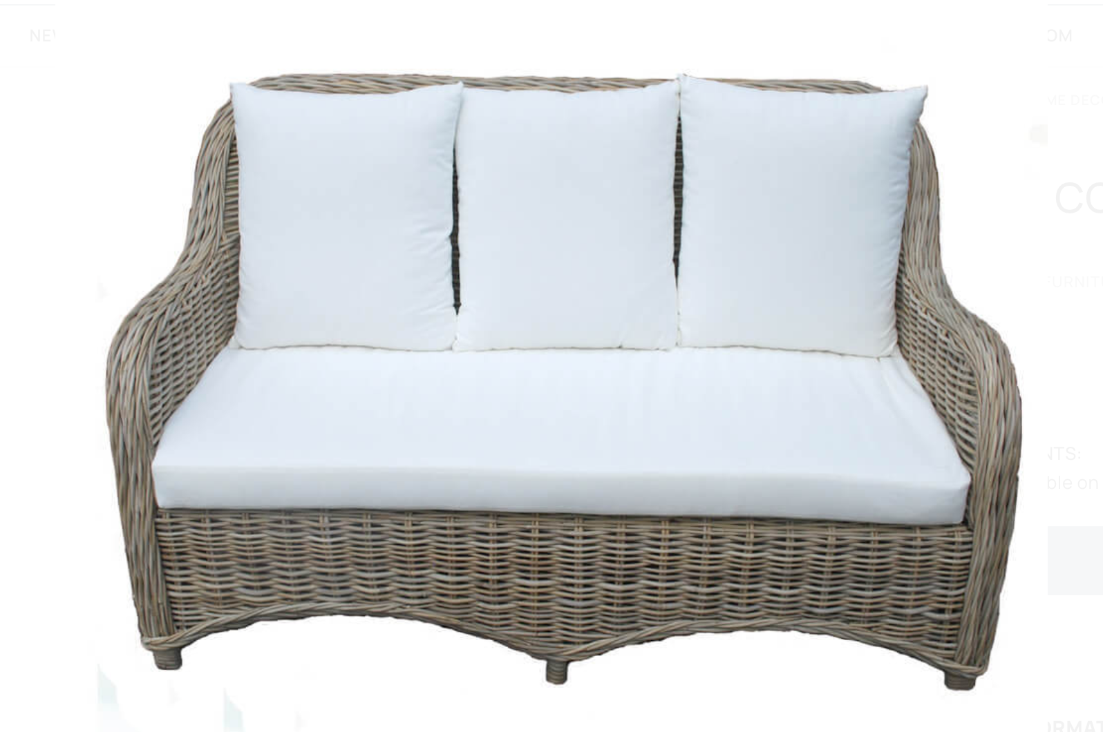 Connelly Rattan Bench