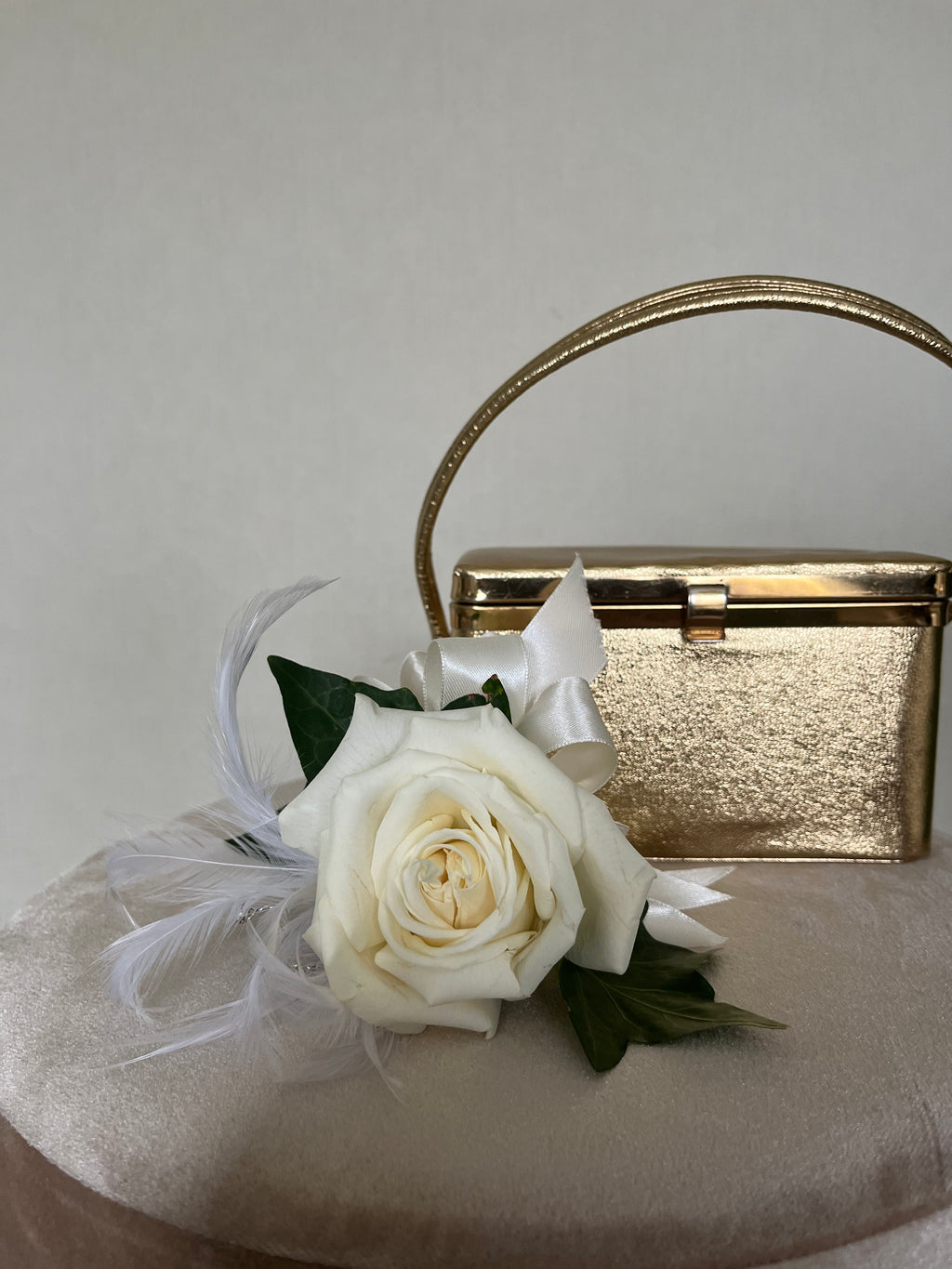 Feathered Rose Corsage – The House and Garden Co.