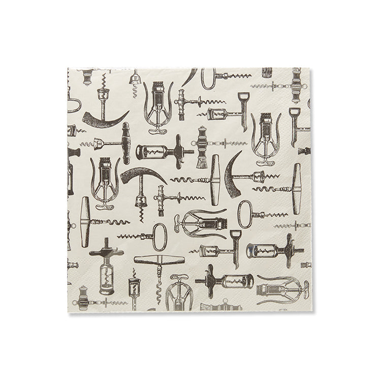 Corkscrew Cocktail Napkin