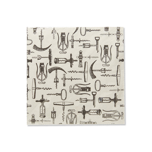 Corkscrew Cocktail Napkin