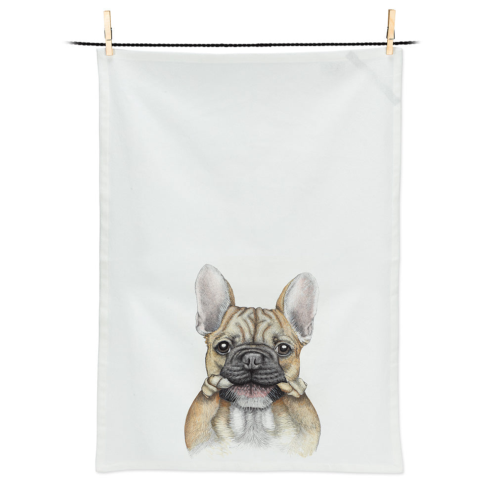 Felix the Frenchie Tea Towel