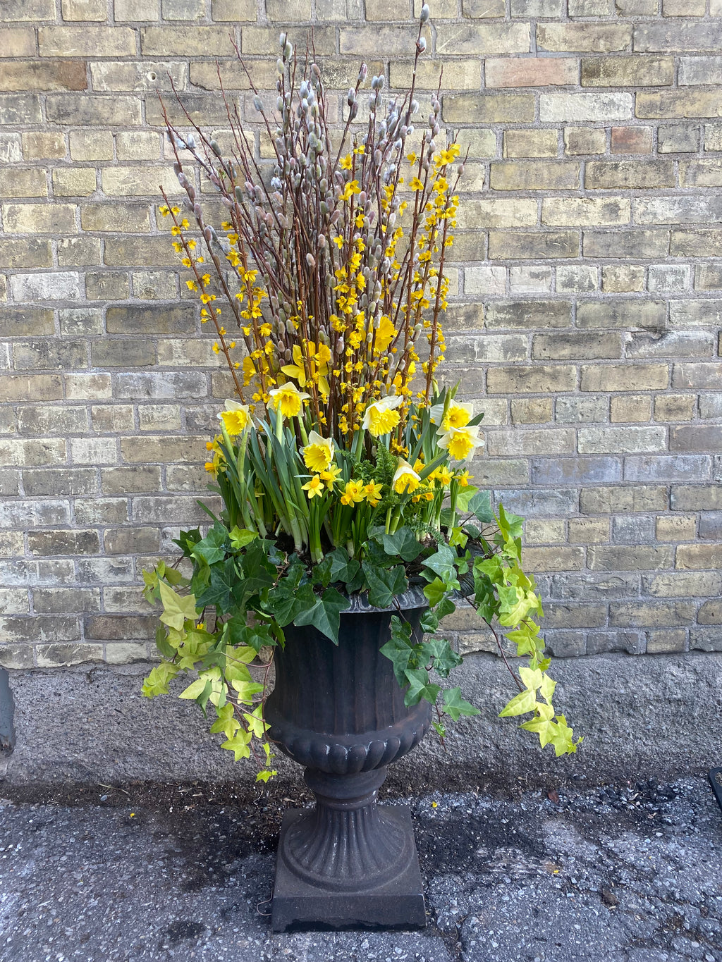 Yellow Spring Exterior Planter