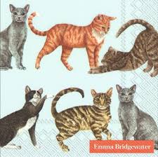 Light Blue Cats Napkin