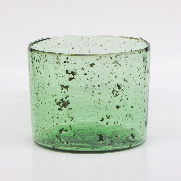 Recycled Green Glass Bucket Vase
