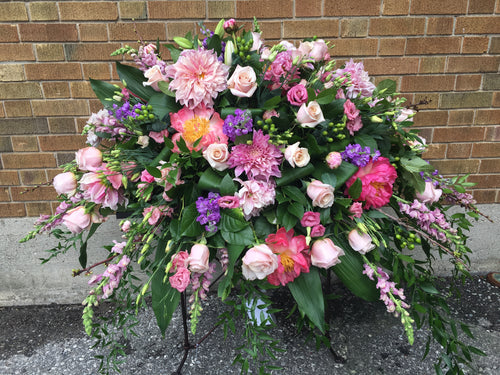 Garden Bounty Casket Spray