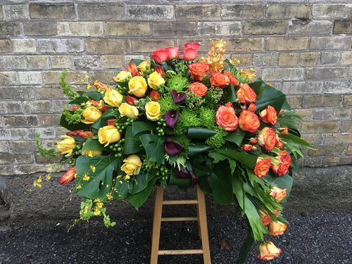 Tropical Tribute Casket Spray