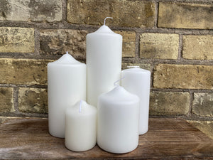 White Pillar Candles