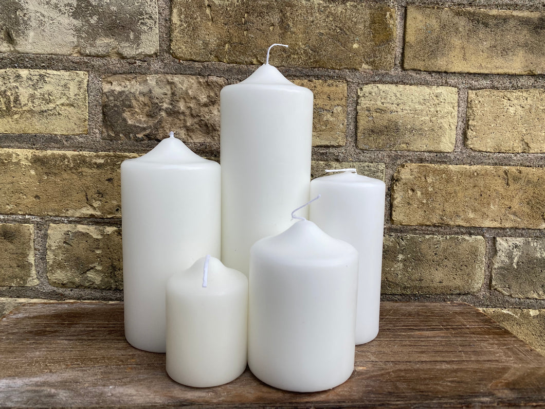 White Pillar Candles